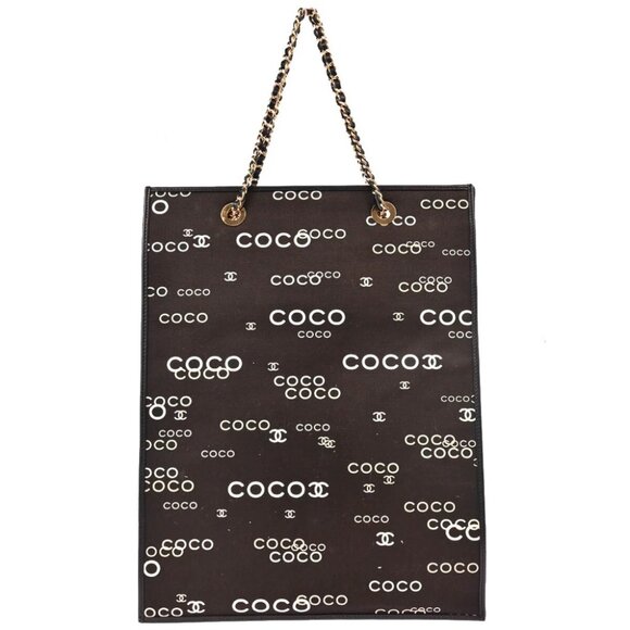 Chanel Black Canvas COCO Tote Handbag 165543 - Picture 1 of 11